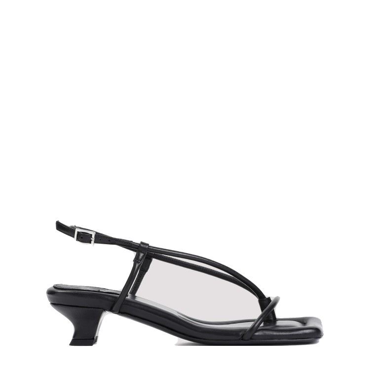 Shop By Malene Birger Black Nappa Cow Leather Tevi Sandals