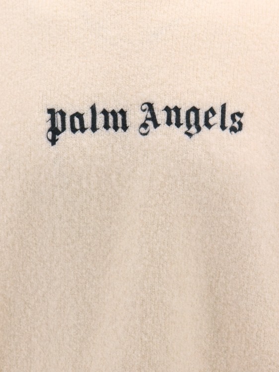 Shop Palm Angels Extrafine Merino Wool Blend Sweater In Neutrals