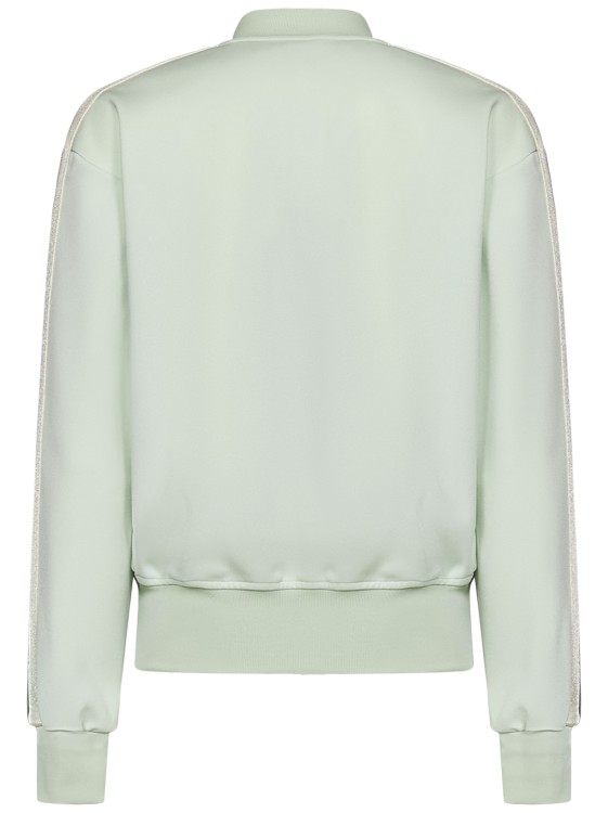Shop Palm Angels Track Jacket In Mint Technical Fabric In White