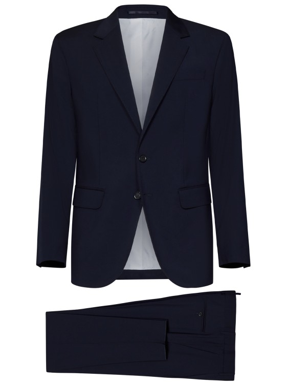 Shop Dsquared2 Navy Virgin Wool Regular-fit Suit In Blue