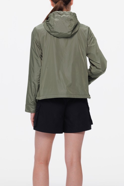 Shop Duvetica Risna S Short Hooded Jacket In Green