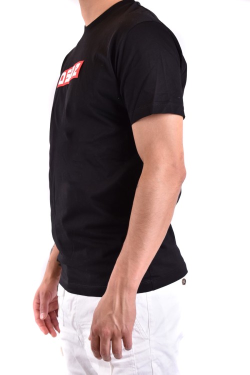 Shop Dsquared2 Black Cotton T-shirt