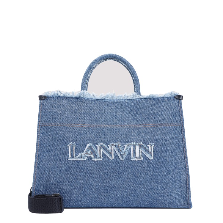 Lanvin Denim Blue Cotton Tote Bag