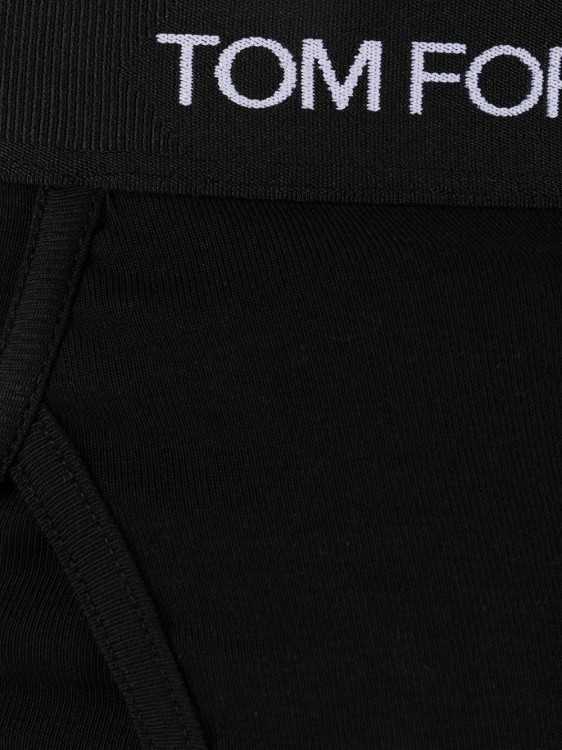Shop Tom Ford Black Cotton-blend Briefs