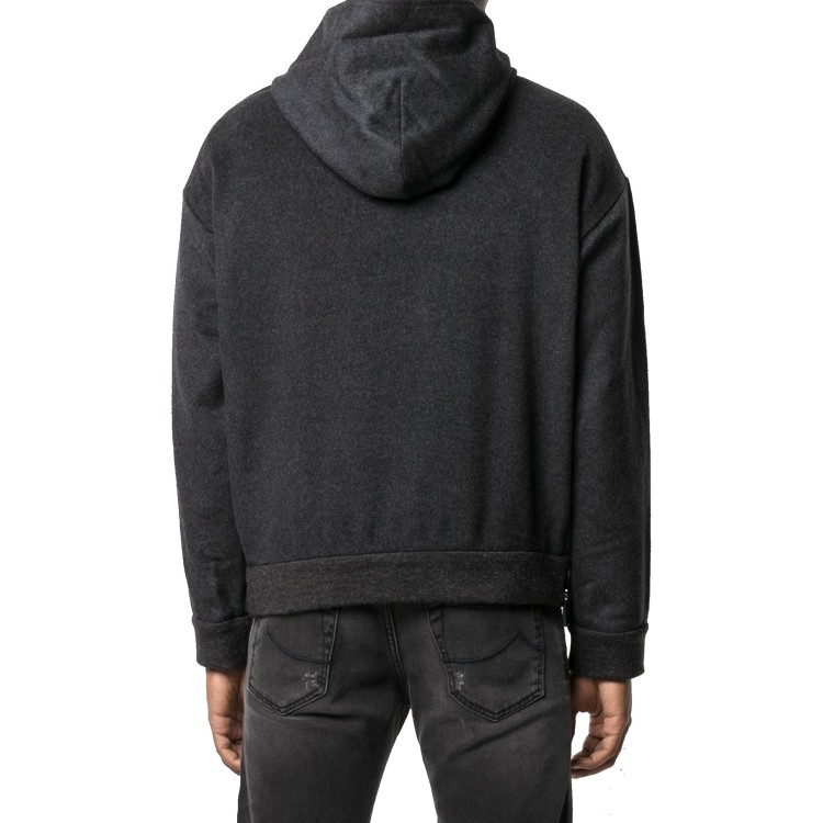 Shop Emporio Armani Wool And Cashmere Sweatshirt In Grey
