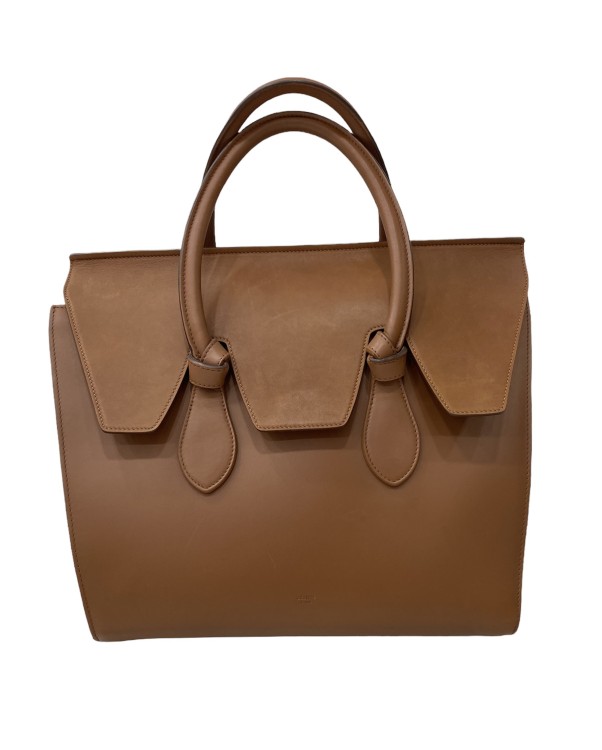 Celine Tan Leather Bag In Brown