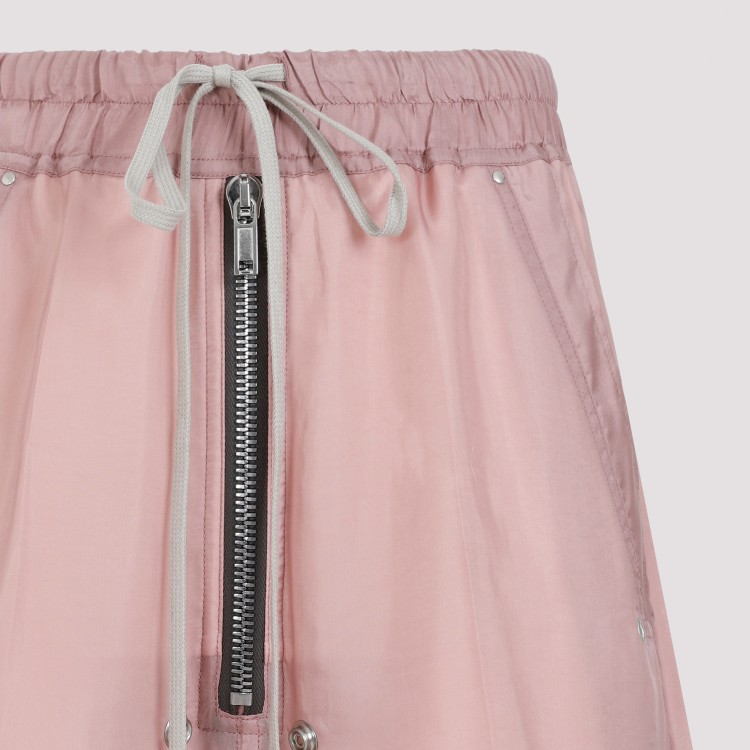 Shop Rick Owens Dusty Pink Cupro Drawstring Geth Belas Pants