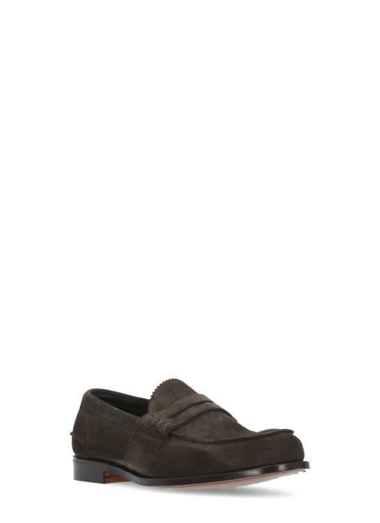 Shop Church's Brown Suede Leather Loafers