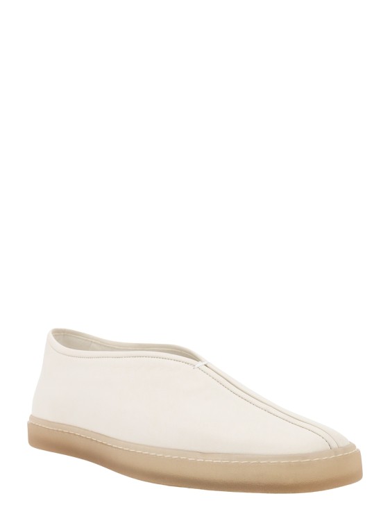 Shop Lemaire Leather Sneakers In Neutrals