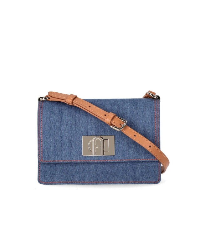 Furla 1927 Mini Denim Blue Crossbody Bag