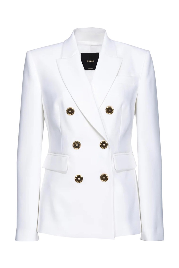 Pinko Tailored Jackets Gold Buttons In White