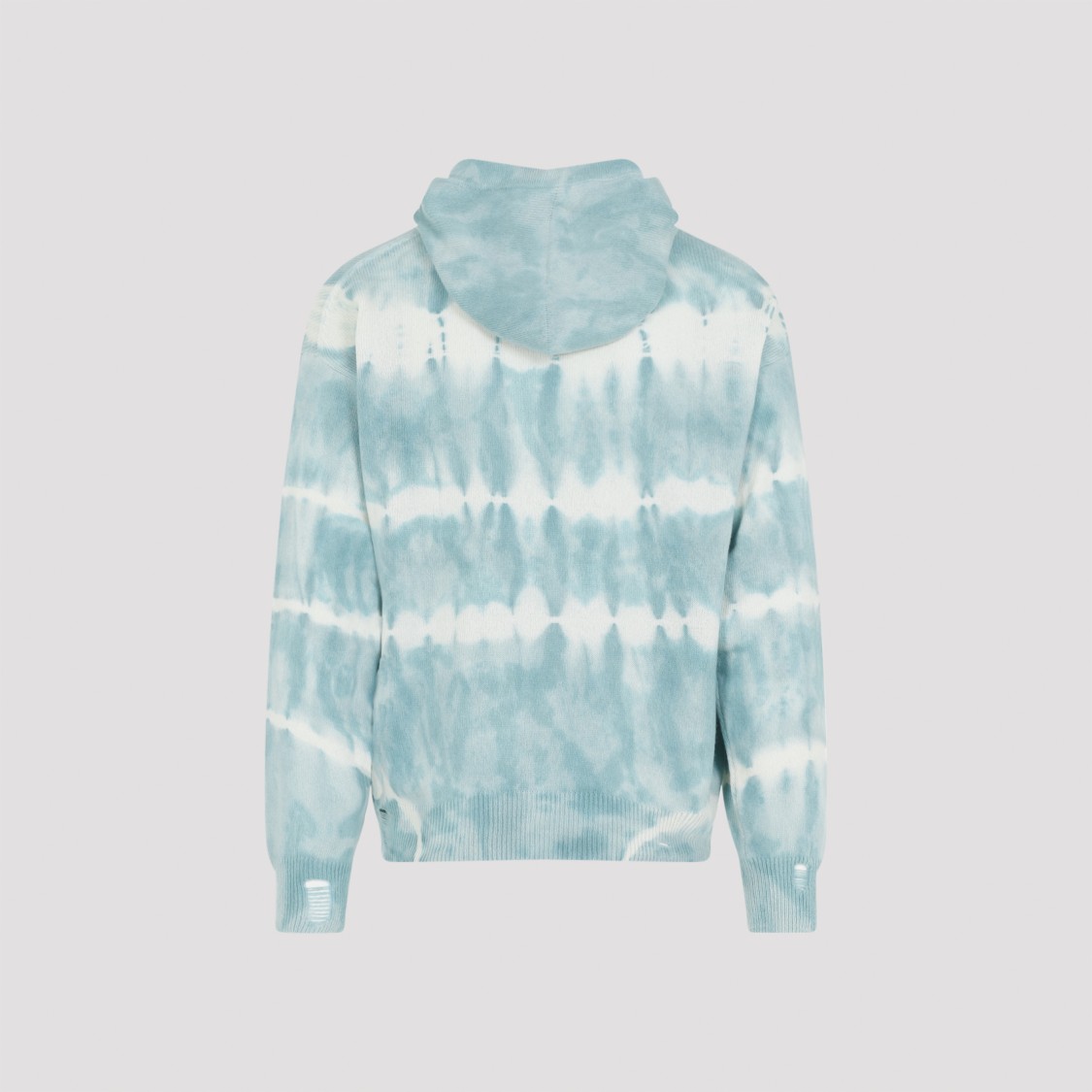 Amiri Tie-dye Distressed Hoodie In Blue