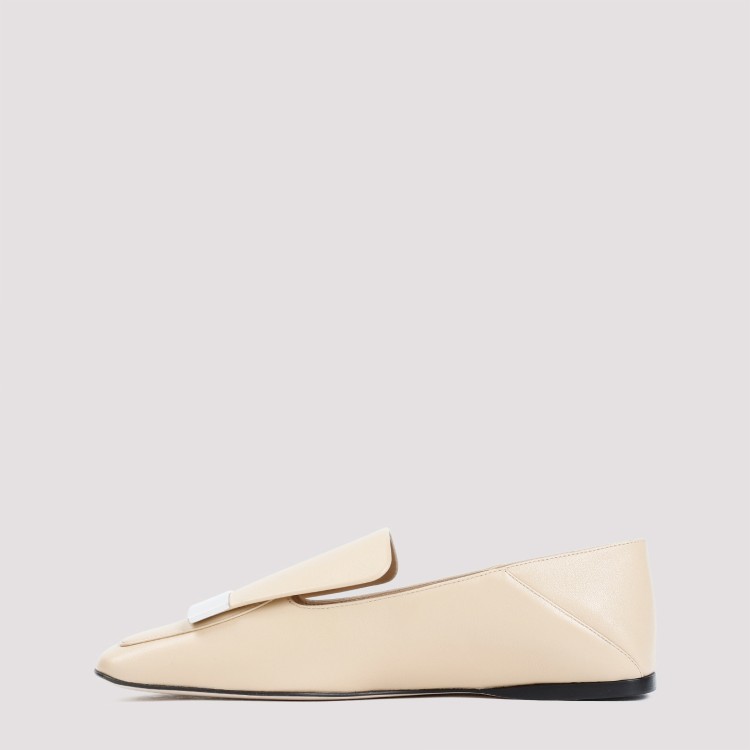 Shop Sergio Rossi Soft Skin Leather Loafer In Neutrals