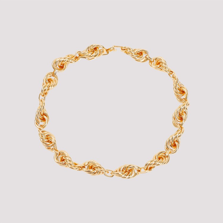 Shop Jil Sander Gold Eco Brass Necklace In Not Applicable