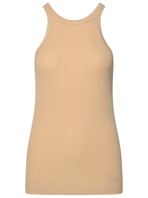 Shop Sportmax Nastie' Tank Top In Silk Blend Nude In Brown
