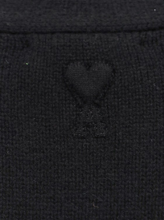 Shop Ami Alexandre Mattiussi Merinos Wool And Cashmere Cardigan In Black