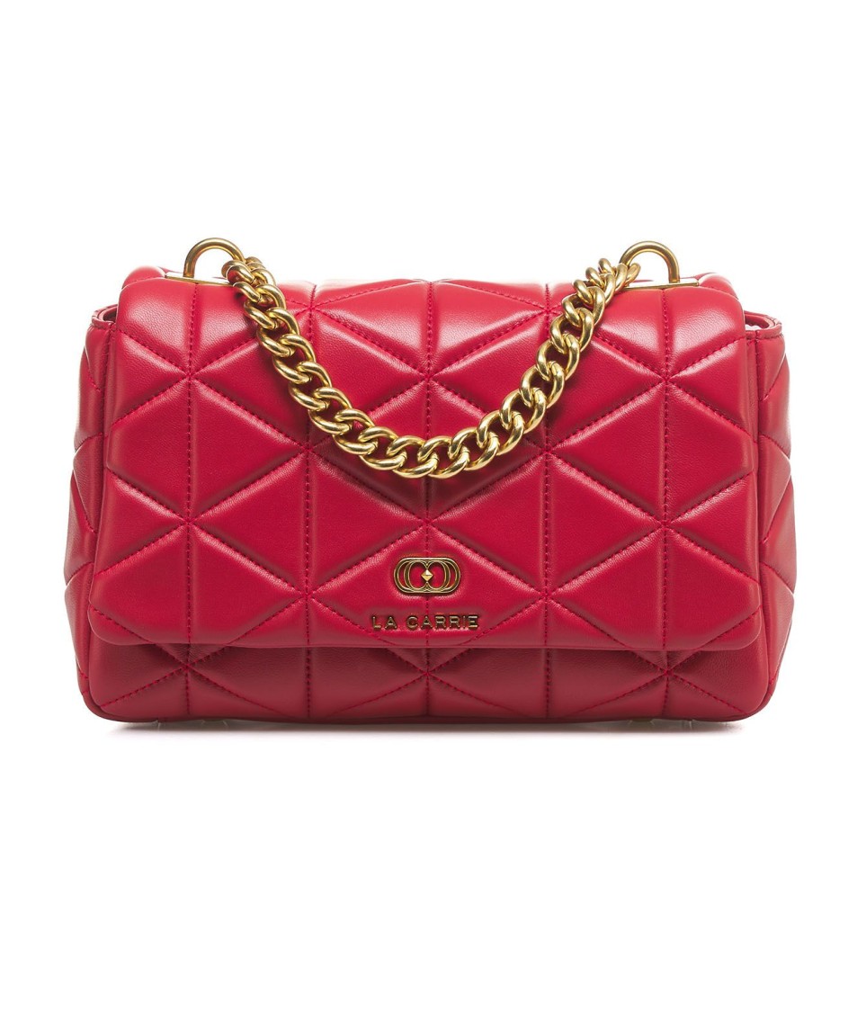 Shop La Carrie Red Leather Handbag "lea"