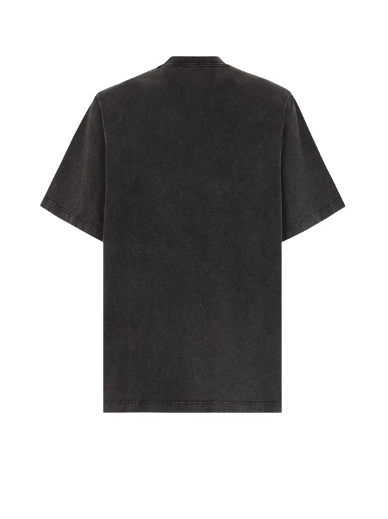 Shop Fendi Cotton T-shirt With Logo Patch In Black