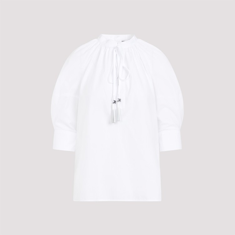 Shop Max Mara Carpi Off White Cotton Shirt