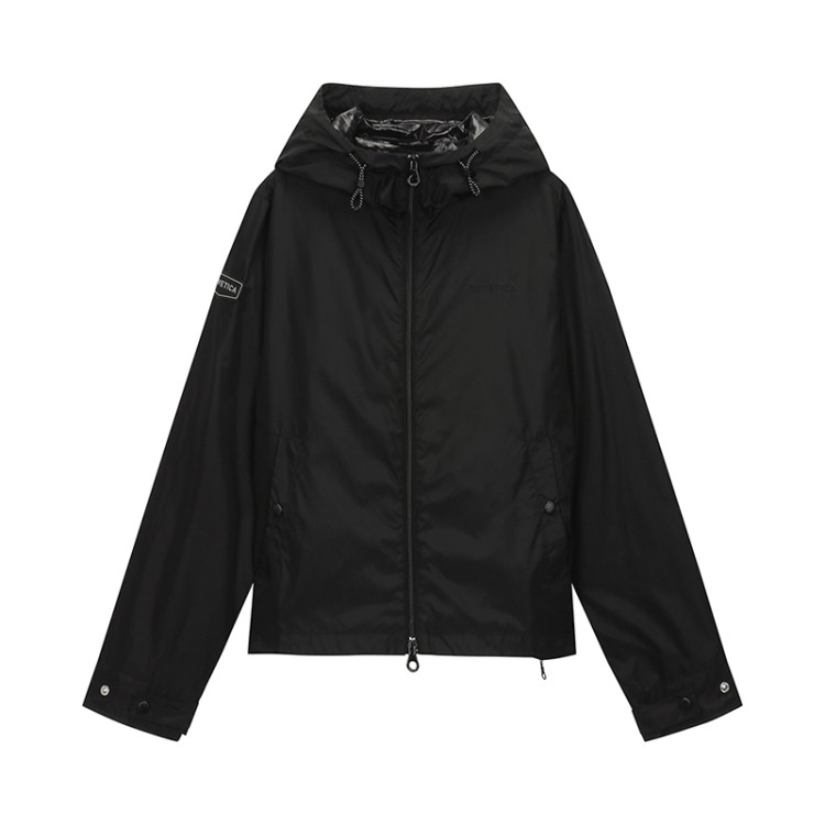 Shop Duvetica Risna S Short Hooded Jacket In Black