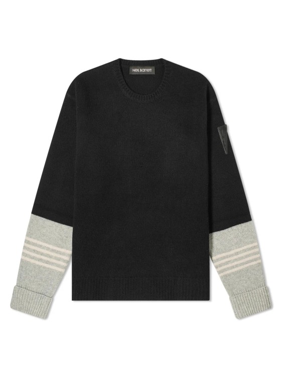 Shop Neil Barrett Wool And Cashmere Sweater In Black
