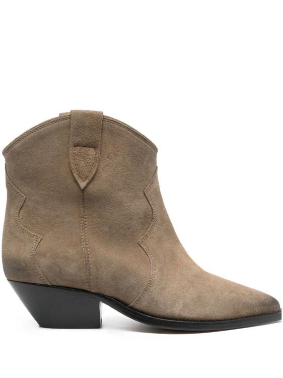 Isabel Marant Suede 45mm Ankle Boots In Brown