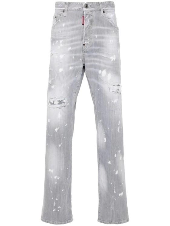 Shop Dsquared2 Distressed Straight-leg Jeans In White