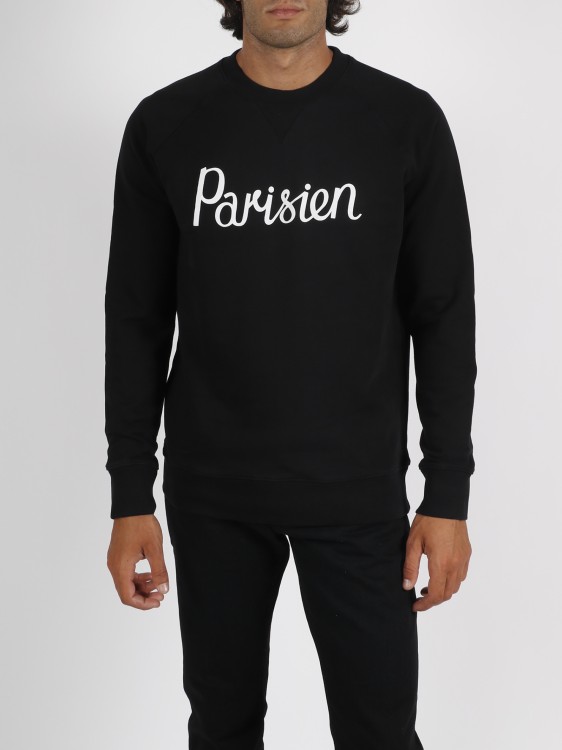 Shop Maison Kitsuné Parisien Classic Sweatshirt In Black
