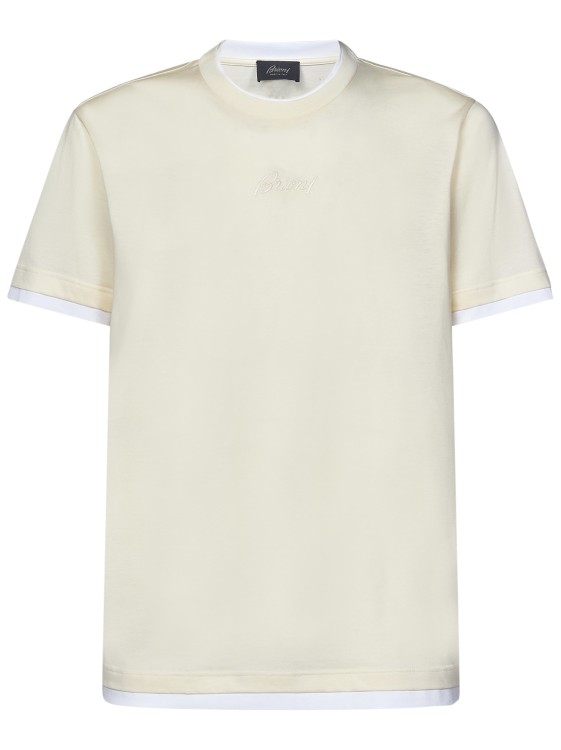 Shop Brioni Cream-colored T-shirt In Neutrals