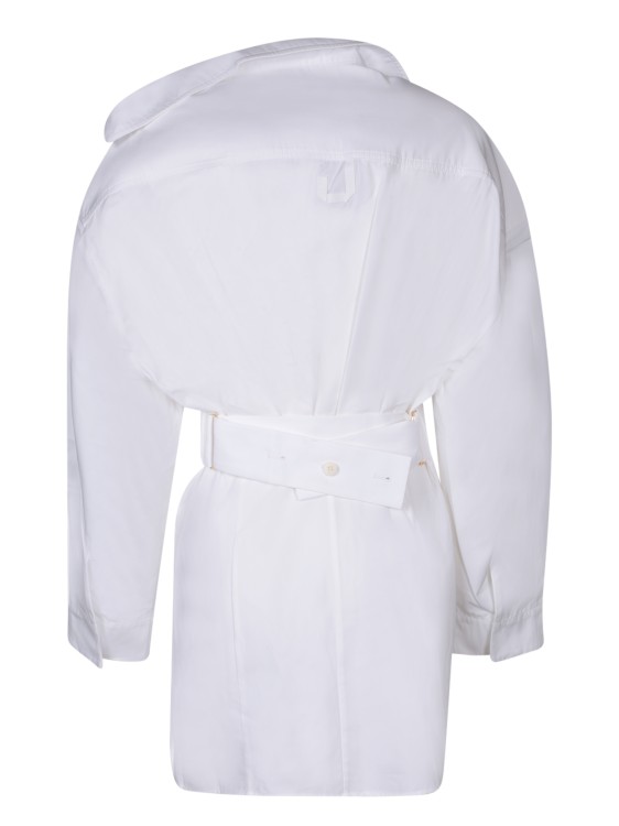 Shop Jacquemus Cotton Mini Dress In White