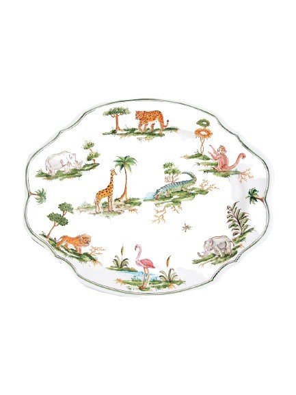 Zdg Savannah Animals Dish Bondil Platter In Not Applicable