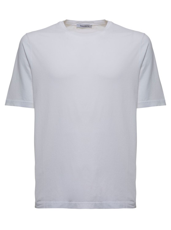 Gaudenzi White Cotton Crew Neck T-shirt