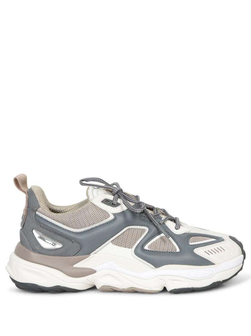 Axel Arigato Foam Collar Runner Branded Webbing In Grey