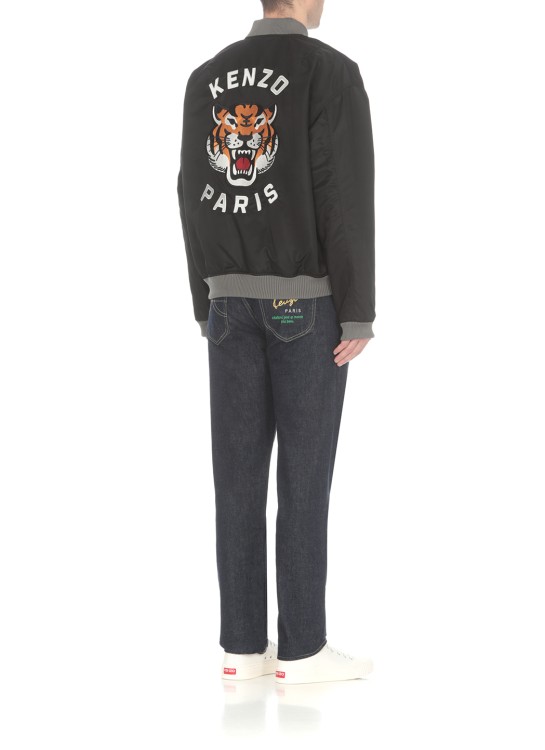 Shop Kenzo Lucky Tiger Bomber Jacket In Black
