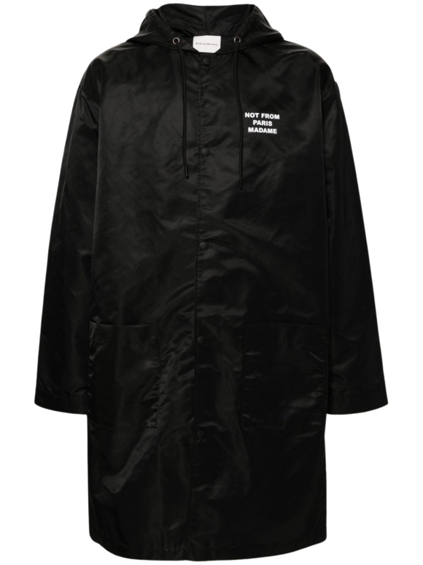 Drôle De Monsieur Black Long Parka