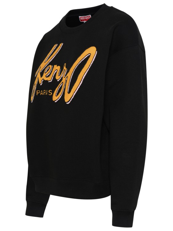 Shop Kenzo Written Logo Sweatshirt In Black
