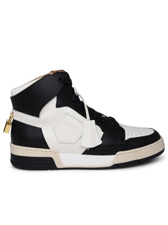 Shop Buscemi Air Jon' Sneakers In White And Black Leather