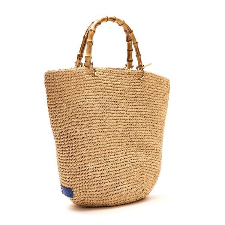 Shop Chica Large Beige Crochet Bag In Brown
