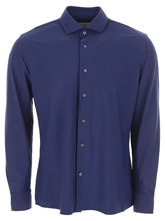 De Siena Navy Blue Modern Fit Shirt