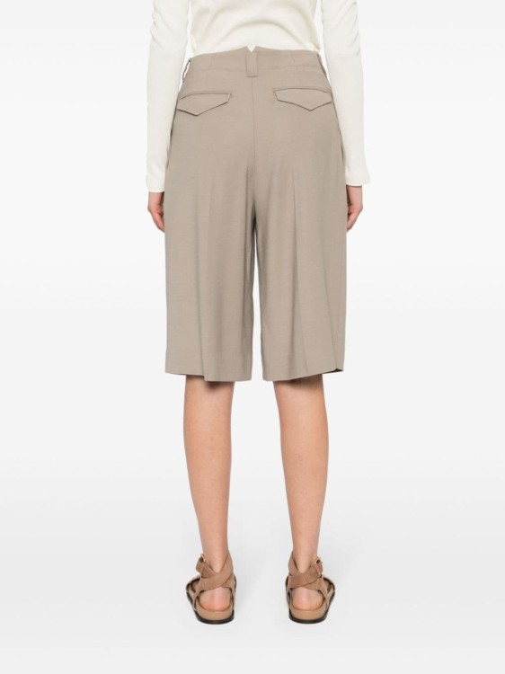 Shop Ami Alexandre Mattiussi Taupe Brown Tailored Knee Shorts