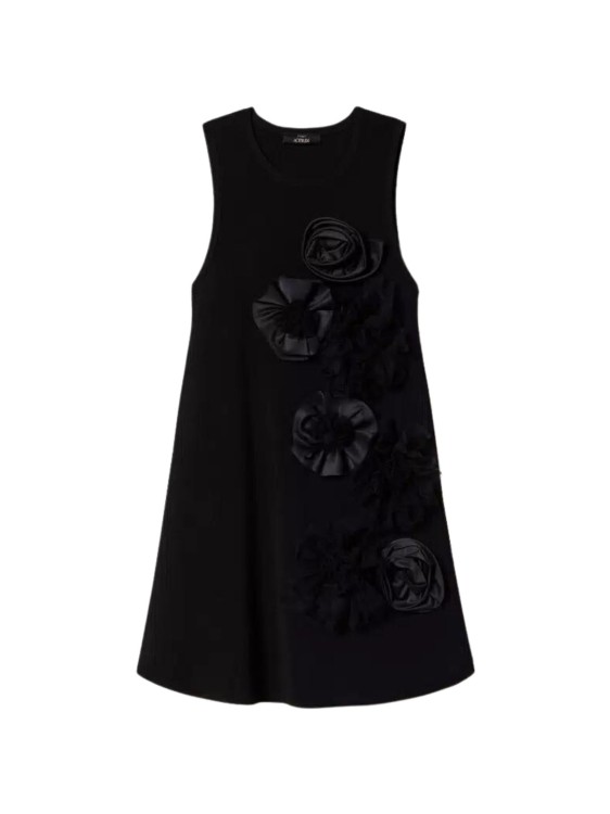 Twinset Actitude Black Short Viscose Dress