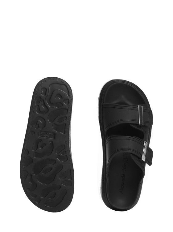 Shop Alexander Mcqueen Black Rubber Sandals