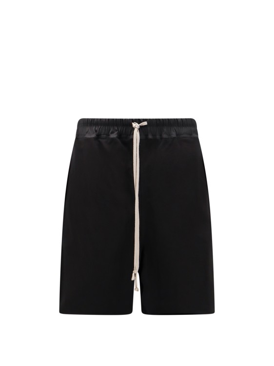 Shop Rick Owens Organic Cotton Bermuda Shorts With Laterali Slits In Black