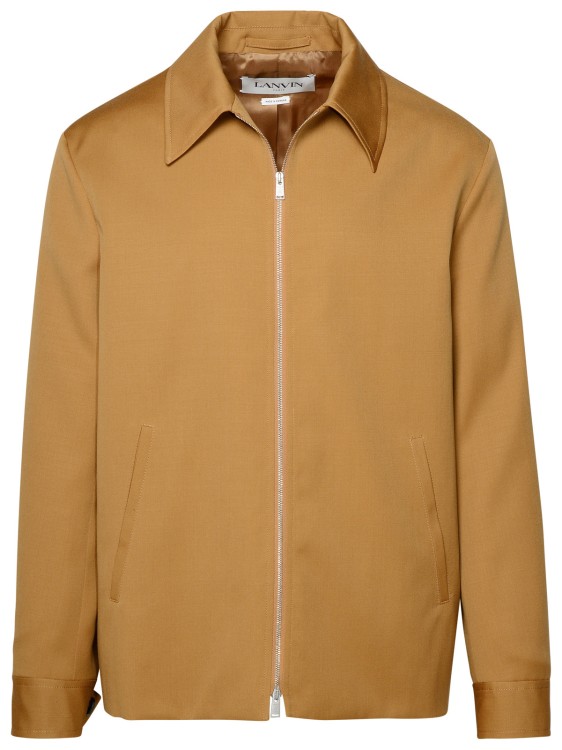 Shop Lanvin Beige Wool Jacket In Brown