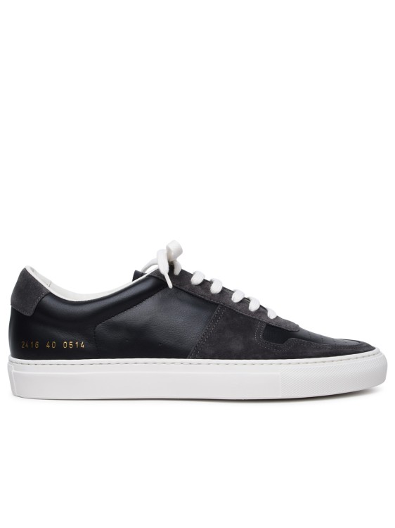 Shop Common Projects Bball Duo' Black Leather Sneakers