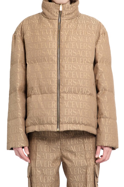 Versace All Over Jacket In Neutrals