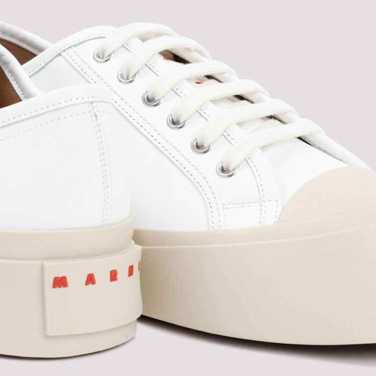 Shop Marni White Leather Pablo Sneakers
