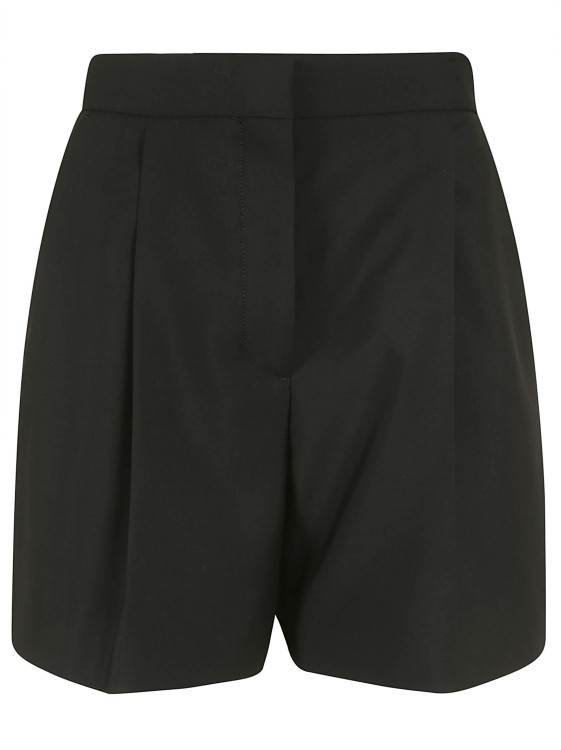 Shop Alexander Mcqueen Wool Gabardine Shorts In Black