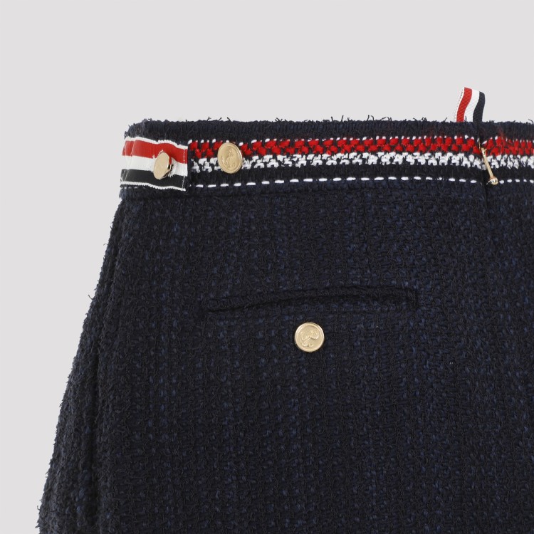Thom Browne 4 Bar-tab Tweed Miniskirt In Black