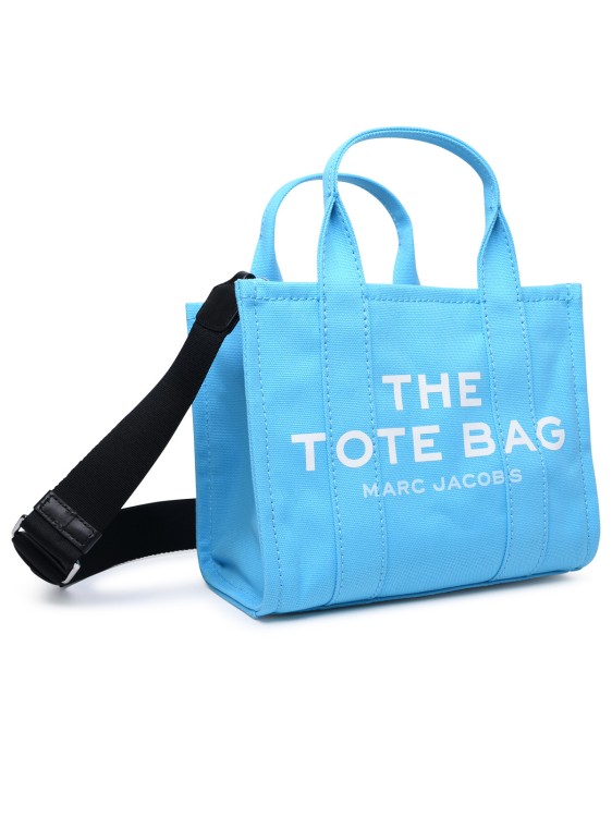 Shop Marc Jacobs (the) Medium 'tote' Turquoise Cotton Bag In Blue